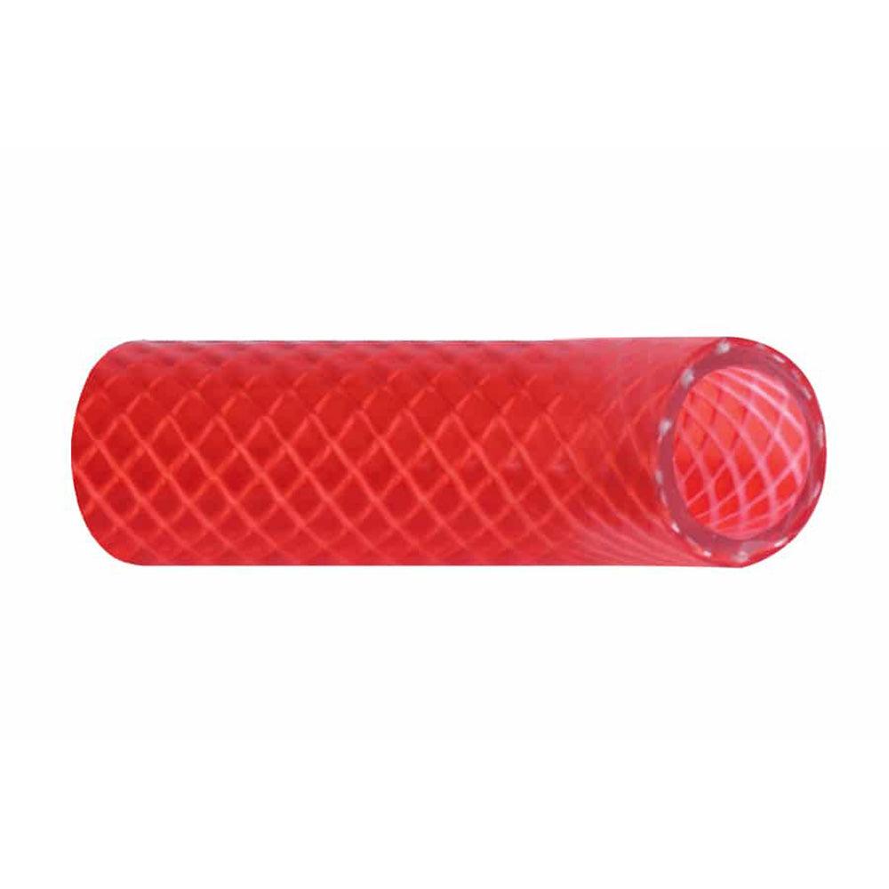 Trident Marine 3/4" x 50' Boxed Reinforced PVC (FDA) Hot Water Feed Line Hose - Drinking Water Safe - Translucent Red - Kesper Supply