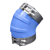 Trident Marine 6" ID 45-Degree Blue Silicone Molded Wet Exhaust Elbow w/4 T-Bolt Clamps - Kesper Supply