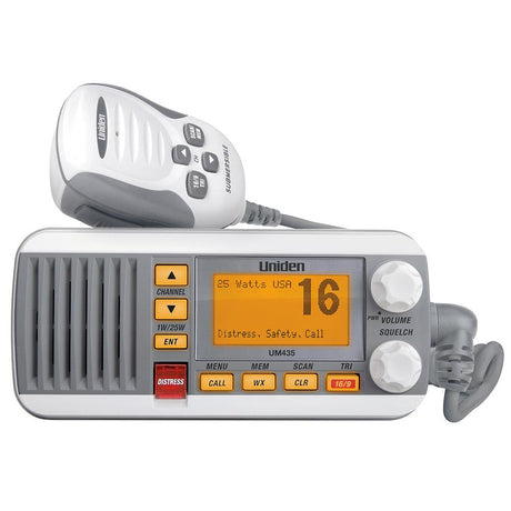 Uniden UM435 Fixed Mount VHF Radio - White - Kesper Supply