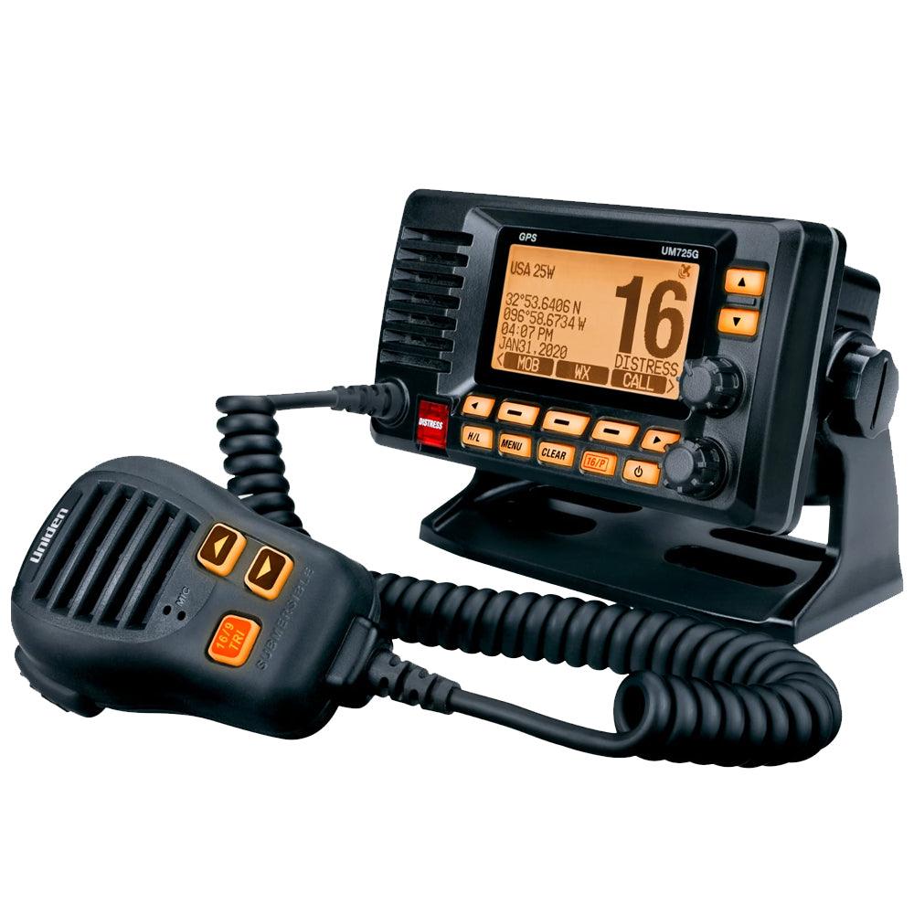Uniden UM725 Fixed Mount Marine VHF Radio - Black - Kesper Supply
