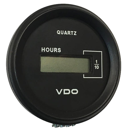 VDO Cockpit Marine 52mm (2-1/16") LCD Hourmeter - Black Dial/Chrome Bezel - Kesper Supply