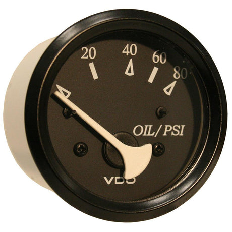 VDO Cockpit Marine Oil Pressure Gauge - 80 PSI - Black Dial/Bezel - Kesper Supply