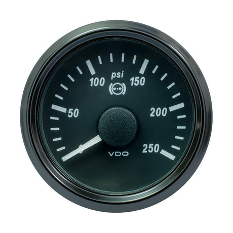 VDO SingleViu 52mm (2-1/16") Brake Pressure Gauge - 250 PSI - 0-4.5V - Kesper Supply