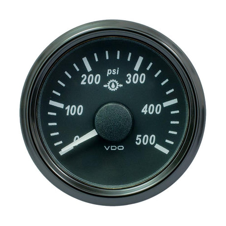 VDO SingleViu 52mm (2-1/16") Gear Pressure Gauge - 500 PSI - 0-4.5V - Kesper Supply
