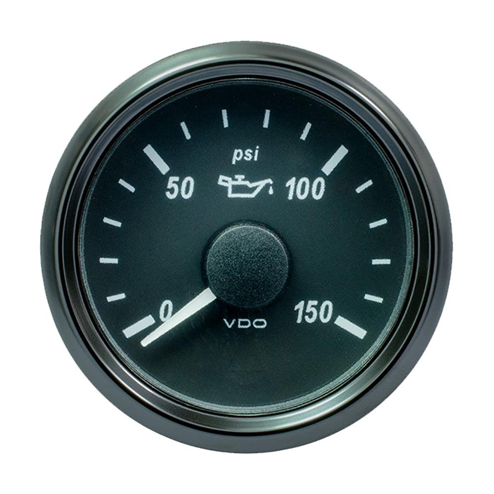 VDO SingleViu 52mm (2-1/16") Oil Pressure Gauge - 150 PSI - 0-180 Ohm - Kesper Supply