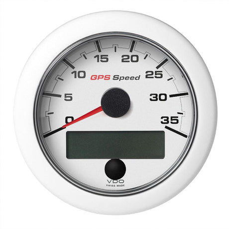 Veratron 3-3/8" (85mm) OceanLink GPS Speedometer (0-35 KN/MPH/KMH) - White Dial & Bezel - Kesper Supply