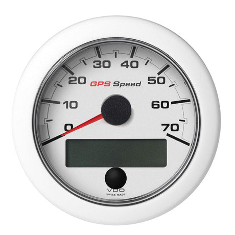 Veratron 3-3/8" (85mm) OceanLink GPS Speedometer (0-70 KN/MPH/KMH) - White Dial & Bezel - Kesper Supply
