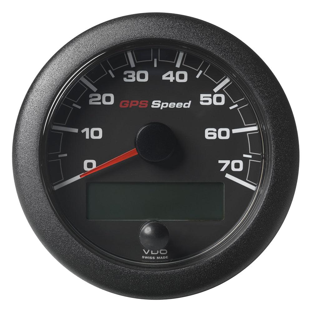 Veratron 3-3/8" (85mm) OceanLink GPS Speedometer - Black Dial & Bezel (0-70 K/MPH/KMH) - Kesper Supply