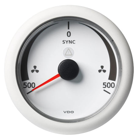 Veratron 3-3/8" (85MM) ViewLine Synchronizer -500/+500 RPM - 8 to 32V - White Dial & Bezel - Kesper Supply