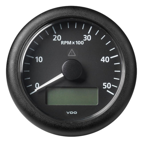 Veratron 3-3/8" (85MM) ViewLine Tachometer w/Multi-Function Display - 0 to 5000 RPM - Black Dial & Bezel - Kesper Supply