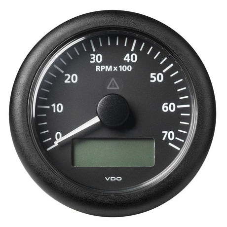 Veratron 3-3/8" (85MM) ViewLine Tachometer w/Multi-Function Display - 0 to 7000 RPM - Black Dial & Bezel - Kesper Supply