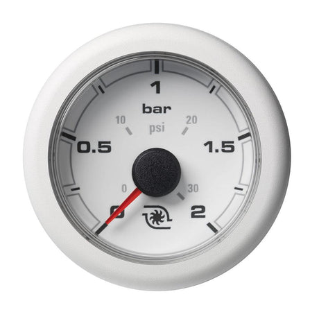 Veratron 52MM (2-1/16") OceanLink Boost Pressure Gauge - 2 Bar/30PSI - White Dial & Bezel - Kesper Supply