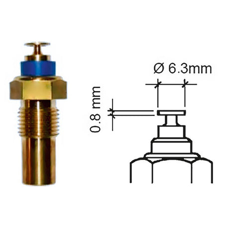 Veratron Coolant Temperature Sensor - 40° to 120°C - M10 x 1 Tapered Short - Kesper Supply