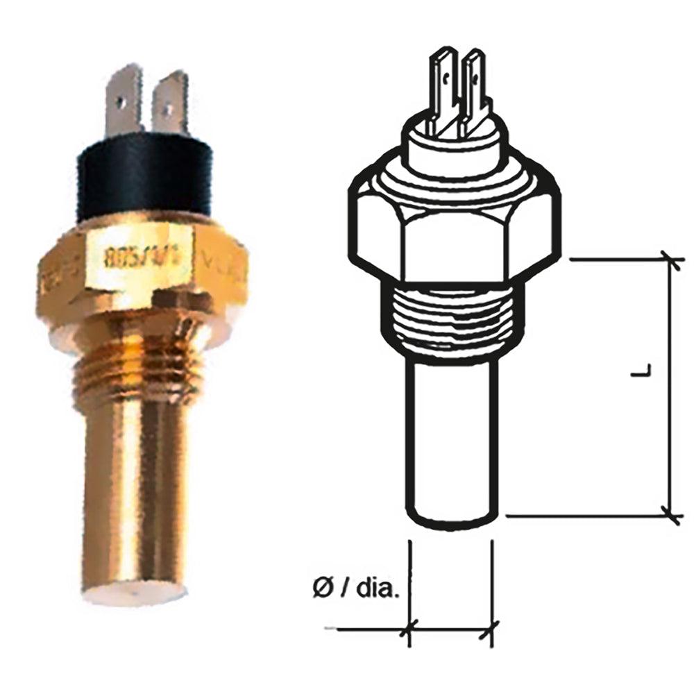 Veratron Engine Oil Temperature Sensor - Dual Pole, Spade Term - 50-150°C/120-300°F - 6/24V - 1/4" - 18 NPTF Thread - Kesper Supply