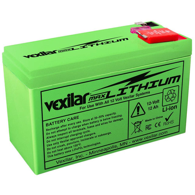 Vexilar 12V - 12 AH Max Lithium Battery - Kesper Supply