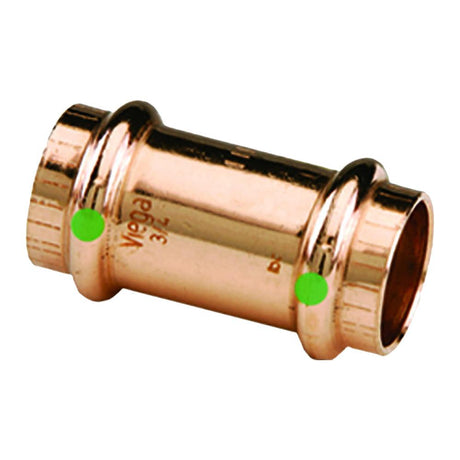 Viega ProPress 1/2" Copper Coupling w/Stop - Double Press Connection - Smart Connect Technology - Kesper Supply