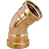 Viega ProPress 2-1/2" - 45° Copper Elbow - Double Press Connection - Smart Connect Technology - Kesper Supply