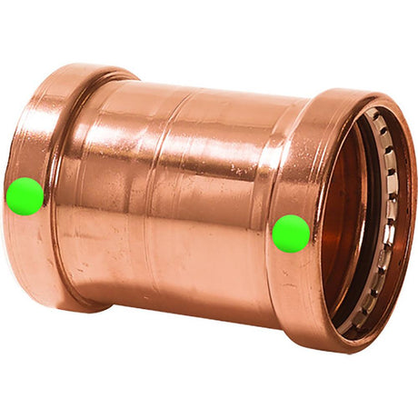 Viega ProPress 2-1/2" Copper Coupling w/o Stop - Double Press Connection - Smart Connect Technology - Kesper Supply