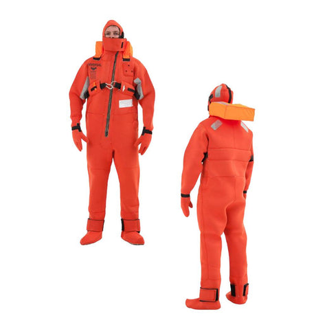 VIKING Immersion Rescue I Suit USCG/SOLAS w/Buoyancy Head Support - Neoprene Orange - Adult Jumbo - Kesper Supply