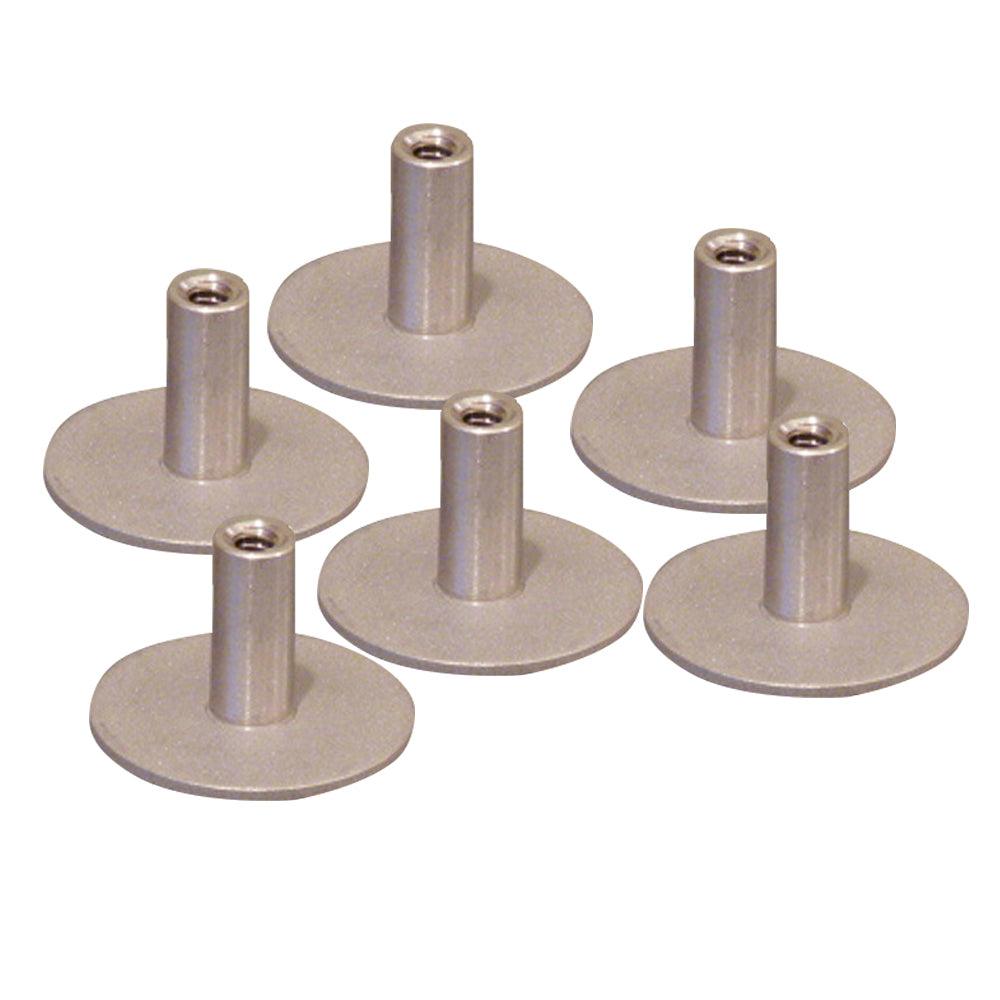 Weld Mount 304 Stainless Standoff 1.25" Base 5/16 x 18 Thread .75" Tall - 6-Pack - Kesper Supply