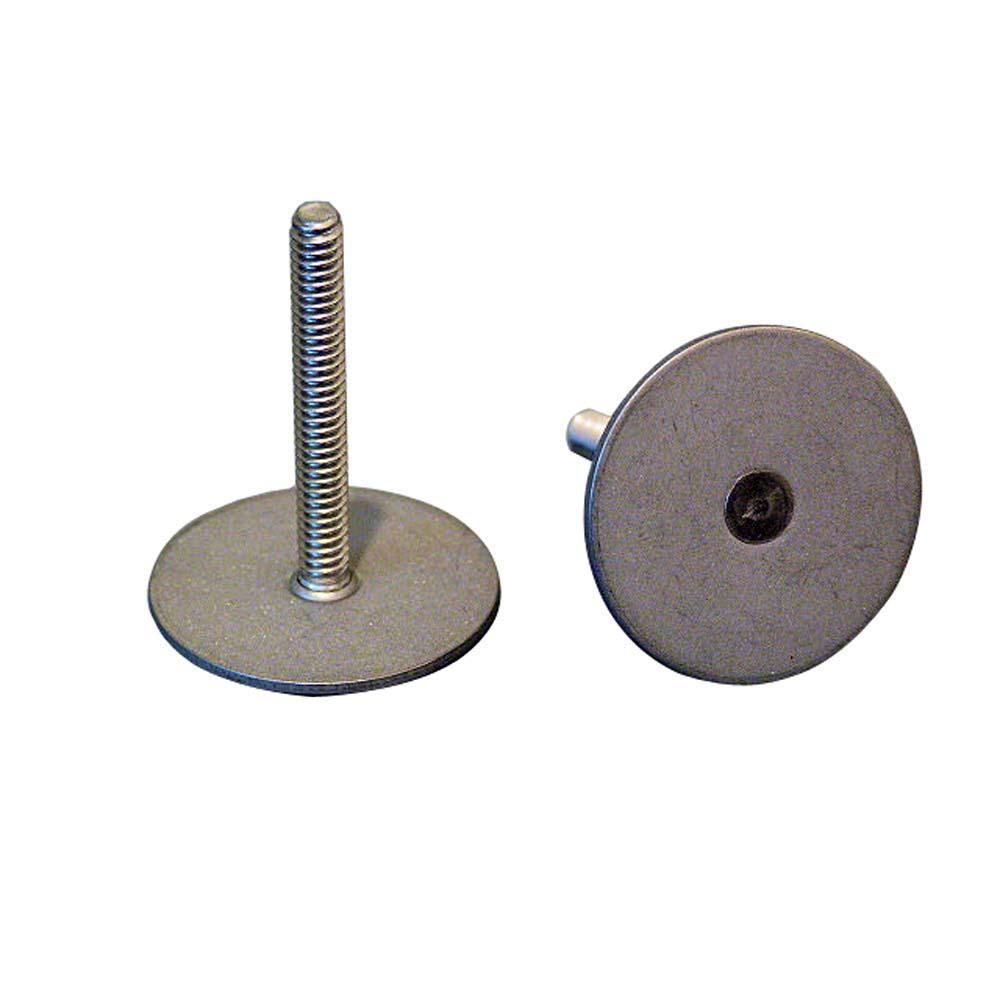 Weld Mount Stainless Steel Stud 1.25" Base 10 x 24 Threads 1.00" Tall - 15 Quantity - Kesper Supply