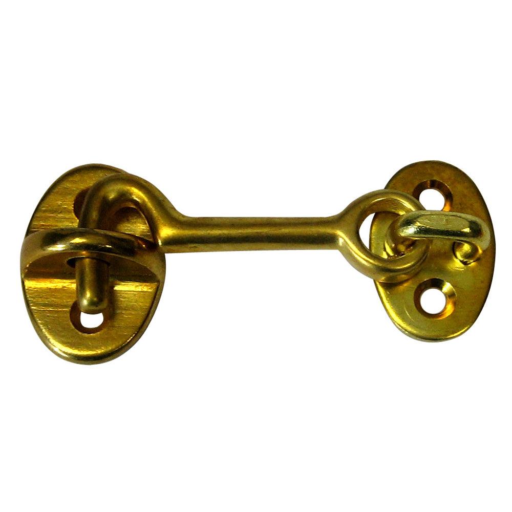 Whitecap Cabin Door Hook - Polished Brass - 2" - Kesper Supply