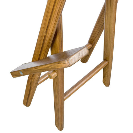 Whitecap Captain's Chair w/Natural Seat Covers - Teak - Kesper Supply