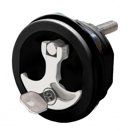 Whitecap Compression Handle CP Zamac/Black Nylon Locking Fresh Water Use Only - Kesper Supply