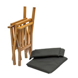 Whitecap Director's Chair II w/Black Cushion - Teak - Kesper Supply