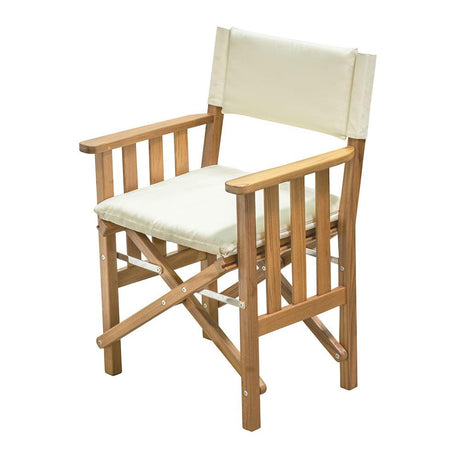 Whitecap Director's Chair II w/Cream Cushion - Teak - Kesper Supply