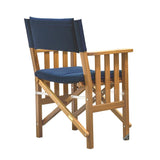 Whitecap Director's Chair II w/Navy Cushion - Teak - Kesper Supply