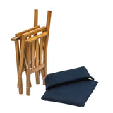Whitecap Director's Chair II w/Navy Cushion - Teak - Kesper Supply