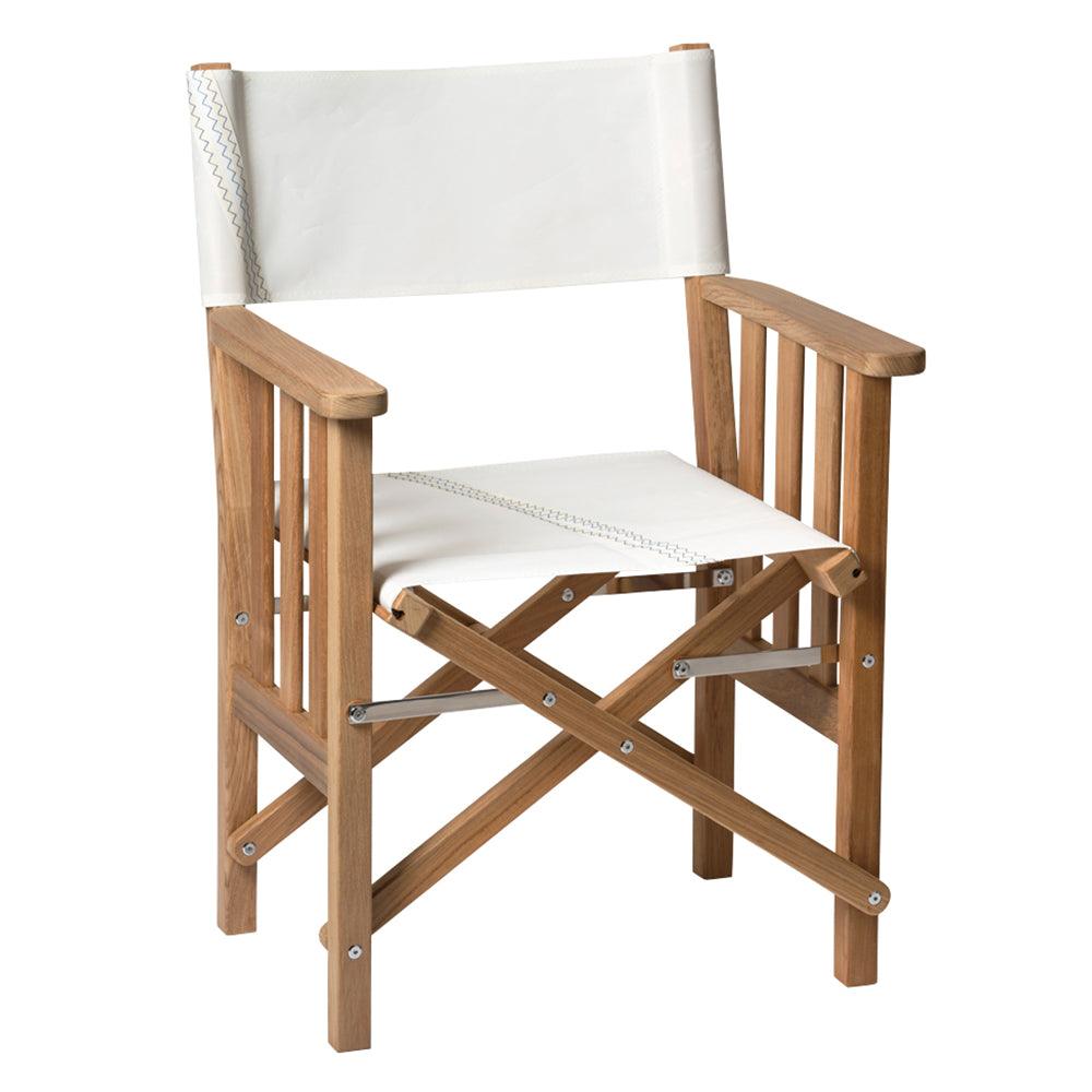 Whitecap Director's Chair II w/Sail Cloth Seating - Teak - Kesper Supply