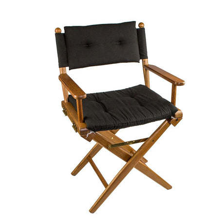 Whitecap Director's Chair w/Black Cushion - Teak - Kesper Supply