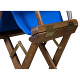Whitecap Director's Chair w/Blue Seat Covers - Teak - Kesper Supply