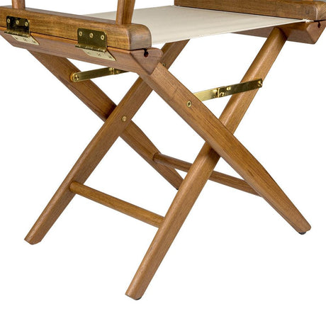 Whitecap Director's Chair w/Natural Seat Covers - Teak - Kesper Supply