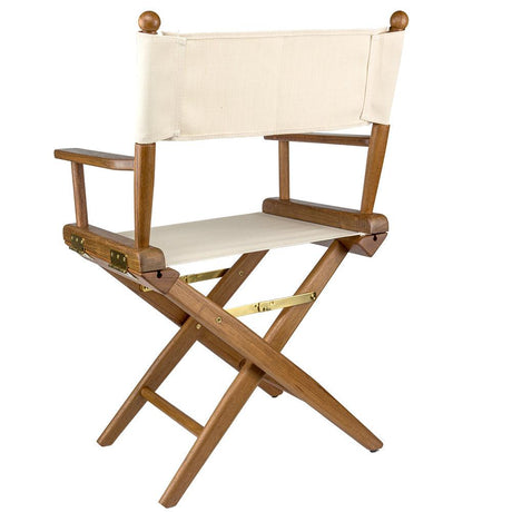 Whitecap Director's Chair w/Natural Seat Covers - Teak - Kesper Supply