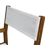 Whitecap Director's Chair w/White Batyline Fabric - Teak - Kesper Supply