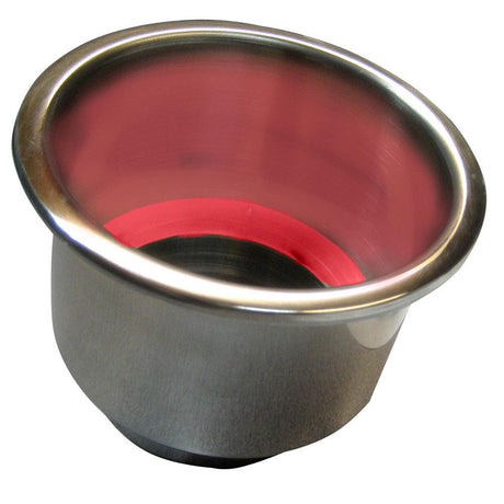 Whitecap Flush Mount Cup Holder w/Red LED Light - Stainless Steel - Kesper Supply