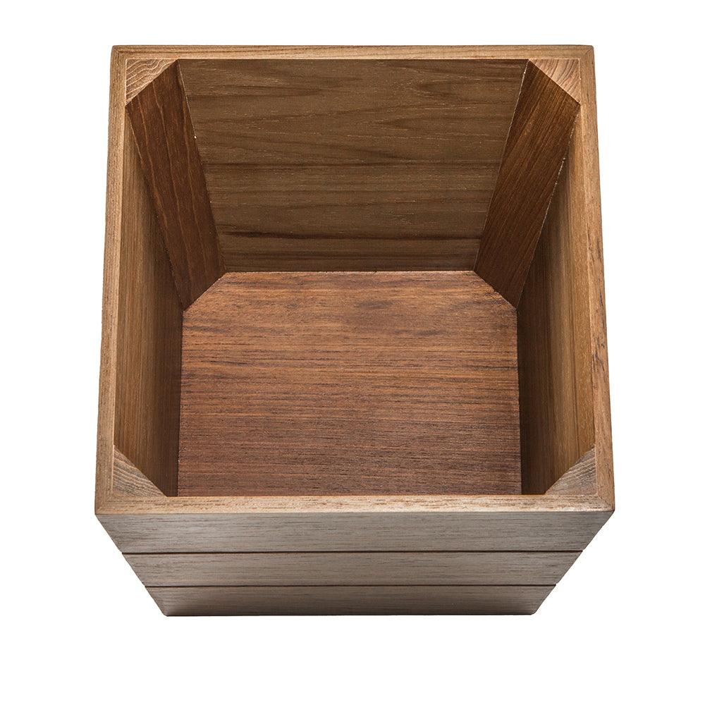 Whitecap Large Waste Basket - Teak - Kesper Supply