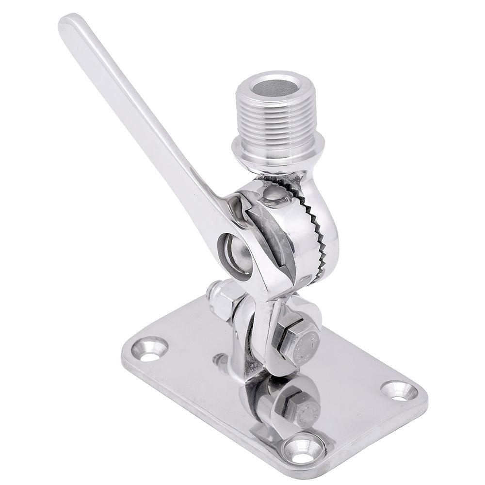 Whitecap Ratchet Antenna Mount - 316 Stainless Steel - Kesper Supply