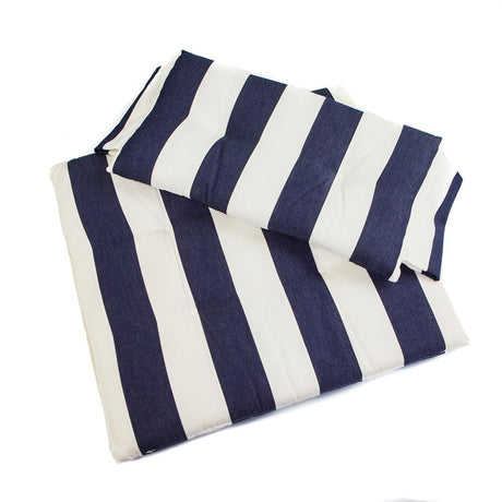 Whitecap Seat Cushion Set f/Director's Chair - Navy & White Stripes - Kesper Supply