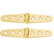 Whitecap Strap Hinge - Polished Brass - 6" x 1-1/8" - Pair - Kesper Supply