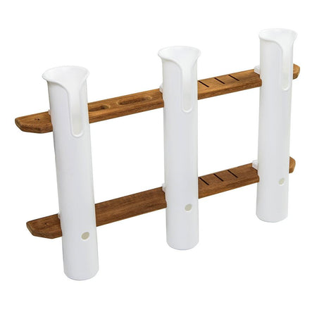 Whitecap Teak 3-Rod Tournament Storage Rack - Kesper Supply