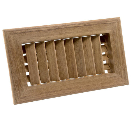 Whitecap Teak Air Conditioning Vent - 9-3/4" x 5-3/4" x 1-1/2" - Kesper Supply