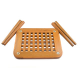 Whitecap Teak Cockpit Grate End Table - Kesper Supply