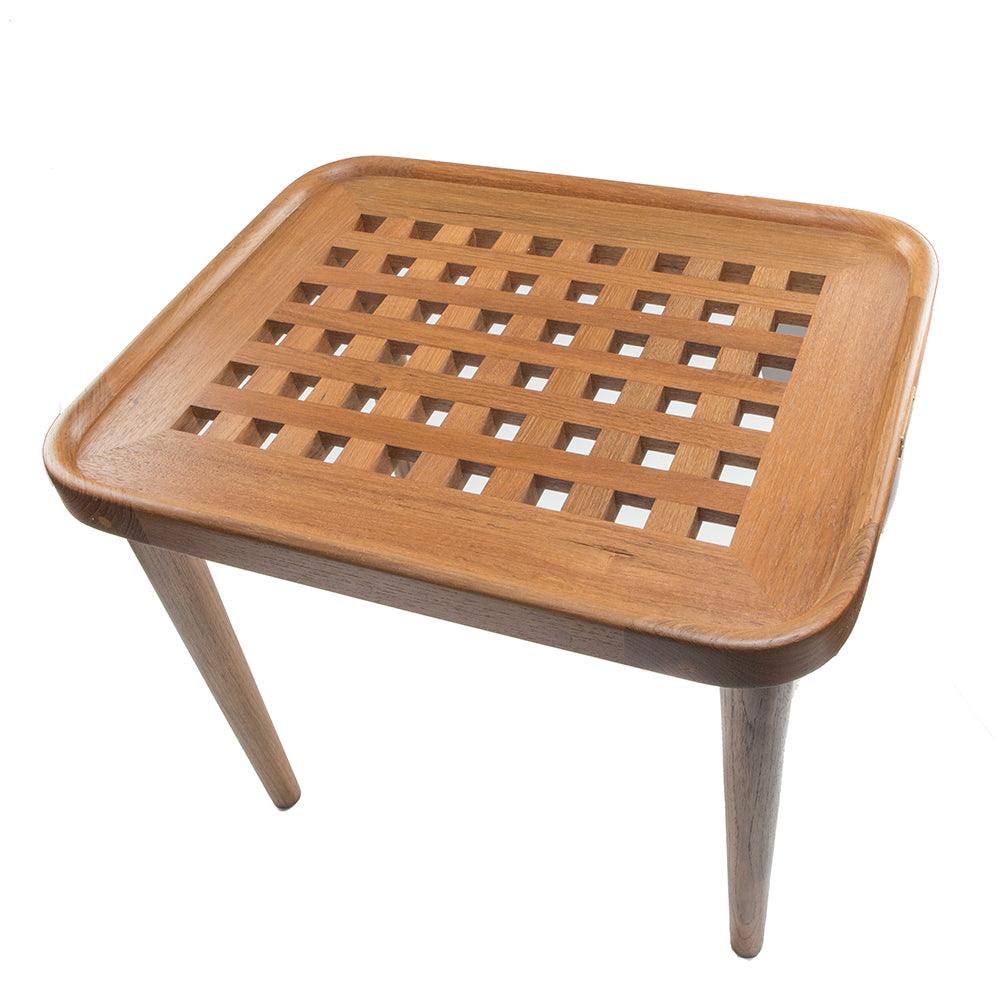 Whitecap Teak Cockpit Grate End Table - Kesper Supply