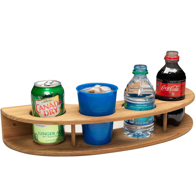 Whitecap Teak Curved Four-Drink Rack - Kesper Supply