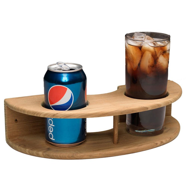 Whitecap Teak Curved Two-Drink Rack - Kesper Supply