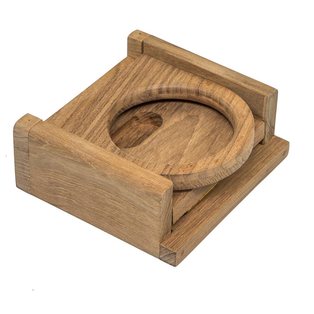 Whitecap Teak Folding Drink Holder - Kesper Supply